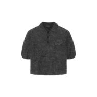 Picture of ALLSAINTS WOMEN'S ANABEL POLO TEE GRAPHITE GREY 6