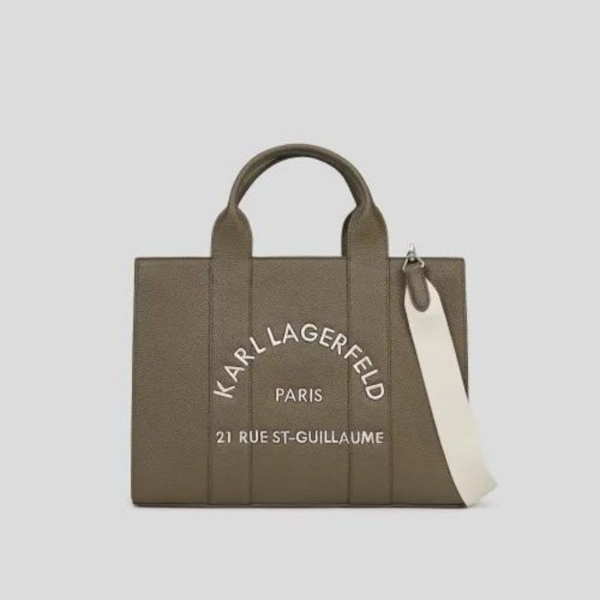 Снимка на KARL LAGERFELD ДАМСКА ЧАНТА RSG MD SQUARE TOTE PEB EMB DARK TAUPE