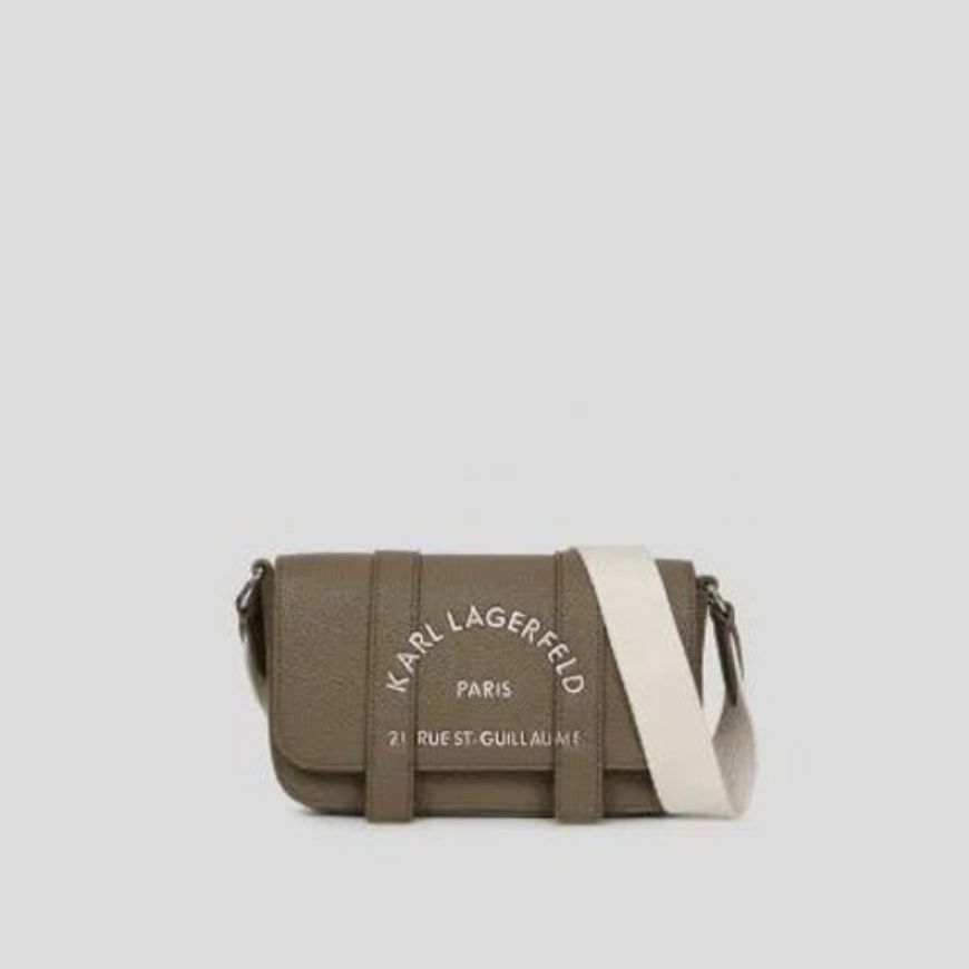 Снимка на KARL LAGERFELD ДАМСКА ЧАНТА RSG MINI FLAP CB EMBROIDERED DARK TAUPE