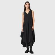 Picture of ALLSAINTS WOMEN'S SYBIL MIDI DRESS BLACK 1