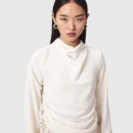 Picture of ALLSAINTS WOMEN'S LESLIE LONG SLEEVE TOP ANTIQUE WHITE 3