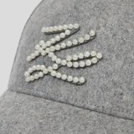 Снимка на KARL LAGERFELD ДАМСКА ШАПКА AUTOGRAPH WOOL PEARLS LIGHT GREY MELANGE 4