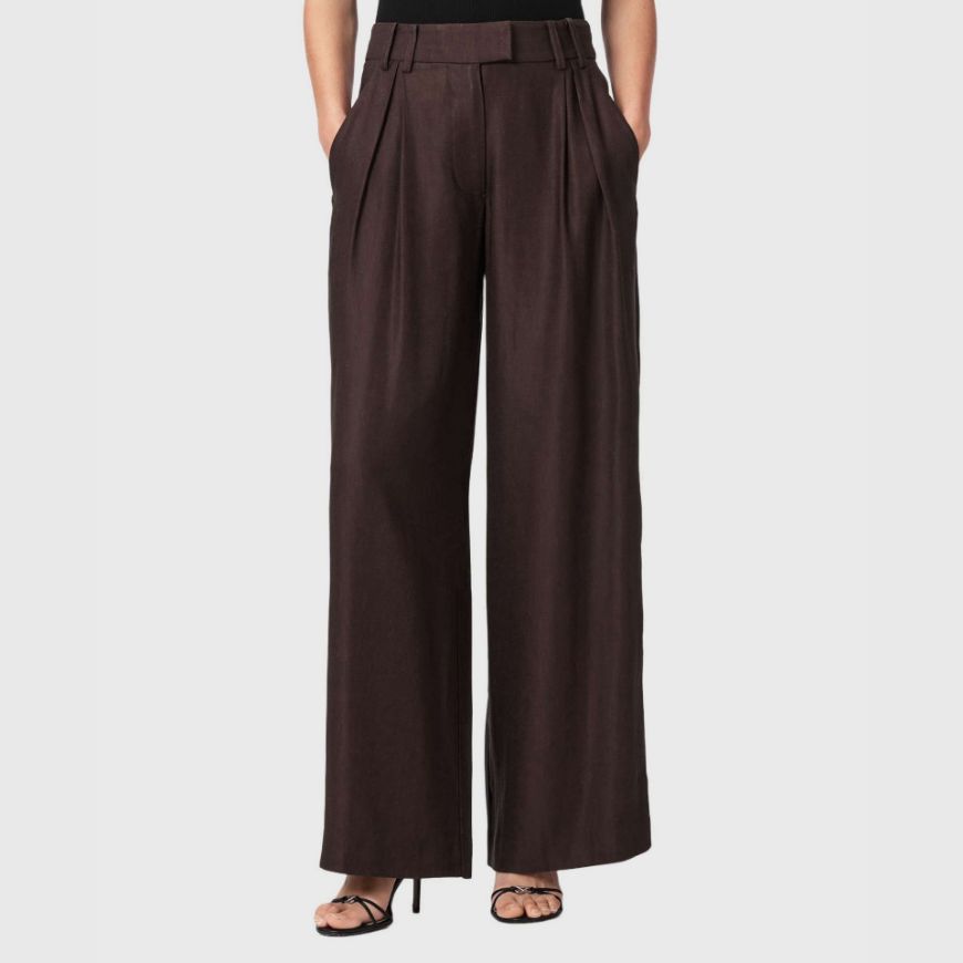 Picture of ALLSAINTS WOMEN'S CHARLEY TROUSERS BITTER BROWN