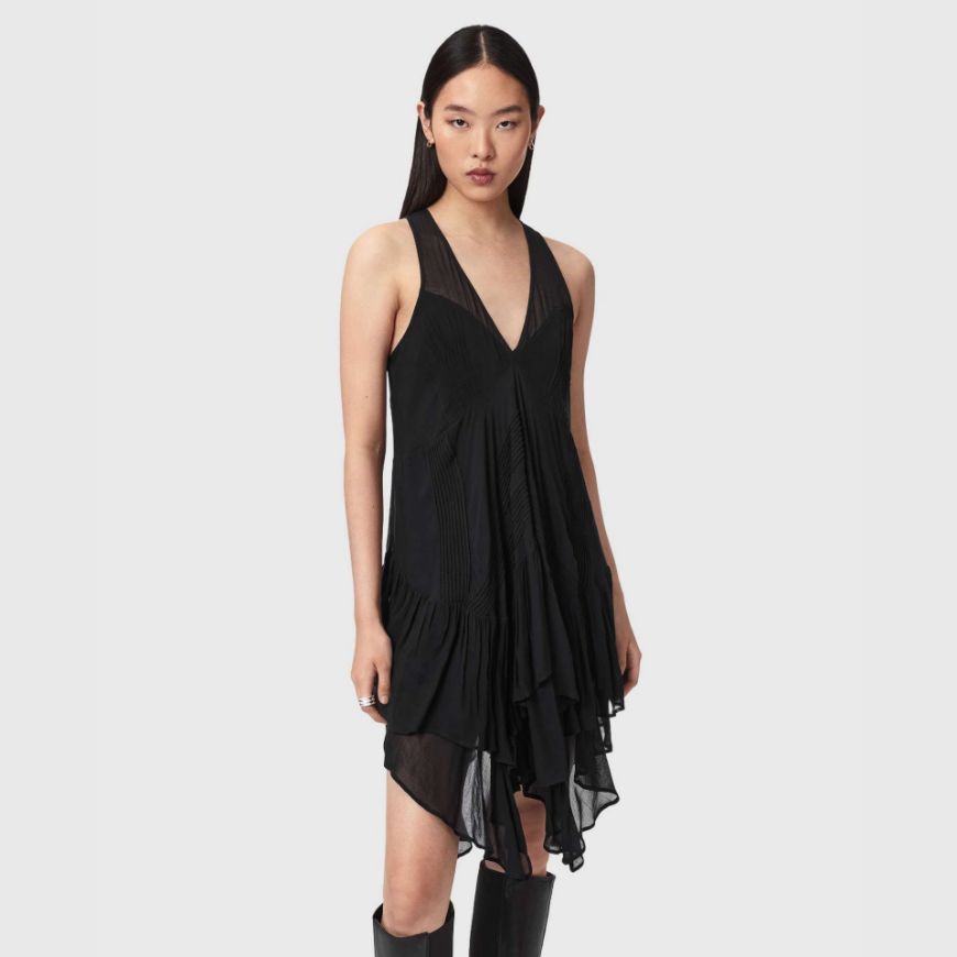 Picture of ALLSAINTS WOMEN'S GRETEL DRESS BLACK
