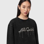 Снимка на ALLSAINTS ДАМСКИ СУИТШЪРТ CHAINS PIPPA SWEATSHIRT WASHED BLACK 5