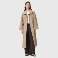 Picture of ALLSAINTS WOMEN'S CLAYTON TRENCH CEMENT GREY 1