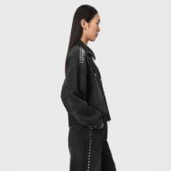 Picture of ALLSAINTS WOMEN'S NICKY STUD JACKET WASHED BLACK 5