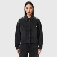 Picture of ALLSAINTS WOMEN'S NICKY STUD JACKET WASHED BLACK 1
