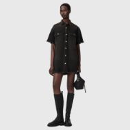 Picture of ALLSAINTS WOMEN'S FILOU DENIM DRESS OVERDYED BROWN 4