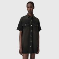 Picture of ALLSAINTS WOMEN'S FILOU DENIM DRESS OVERDYED BROWN 1