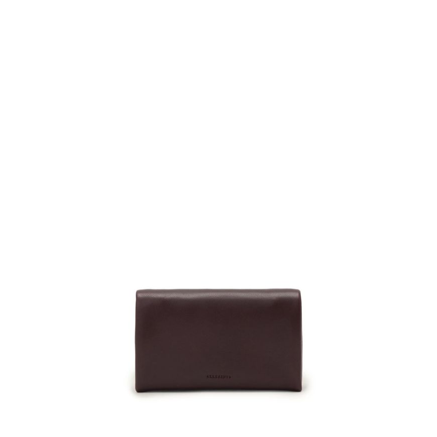 Picture of ALLSAINTS WOMEN'S HARLUNA WALLET BURGUNDY RED