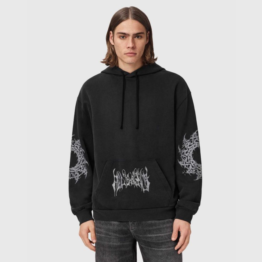 Снимка на ALLSAINTS МЪЖКИ СУИТШЪРТ HELVETTE OTH HOODY WASHED BLACK