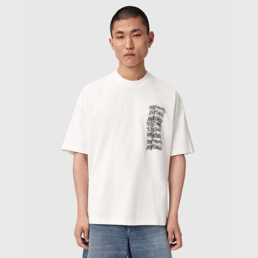 Снимка на ALLSAINTS МЪЖКА БЛУЗА REPEAT SHORT SLEEVE CREW CHALK WHITE