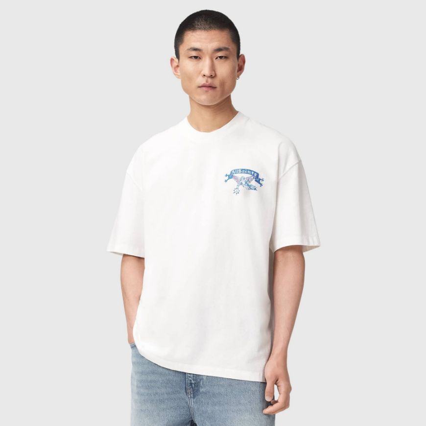 Снимка на ALLSAINTS МЪЖКА БЛУЗА CRAY SHORT SLEEVE CREW CHALK WHITE