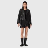 Picture of ALLSAINTS WOMEN'S LUANA LEA SKIRT BLACK 6