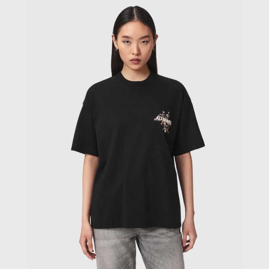 Picture of ALLSAINTS WOMEN'S VALEN ETTA TEE BLACK