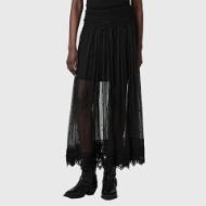 Picture of ALLSAINTS WOMEN'S TRIXIE LACE SKIRT JET BLACK 1