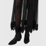 Picture of ALLSAINTS WOMEN'S TRIXIE LACE SKIRT JET BLACK 4