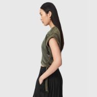 Picture of ALLSAINTS WOMEN'S MIRA SATIN TEE WILD GREEN 4