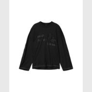 Picture of ALLSAINTS WOMEN'S UNRULY SUSIE LONG SLEEVE TEE JET BLACK 6