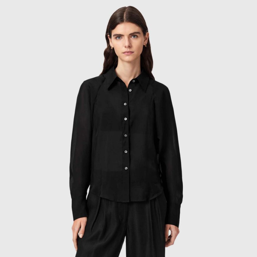 Picture of ALLSAINTS WOMEN'S CORY SHIRT BLACK