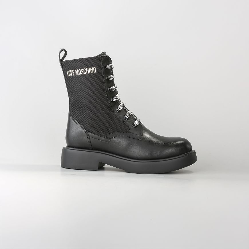 Снимка на LOVE MOSCHINO ДАМСКИ БОТИ BIKER NEW CITY LOVE BLACK