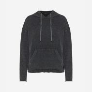 Picture of DIRTY LAUNDRY WOMEN'S LIGHT SLUB HOODIE VINTAGE BLACK 1