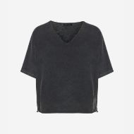 Снимка на DIRTY LAUNDRY ДАМСКИ ТОП SLUB T-SHIRT WITH RAW EDGES VINTAGE BLACK 1