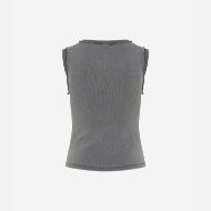 Снимка на DIRTY LAUNDRY ДАМСКИ ТОП CURVED HEM RIB TANK TOP VINTAGE GREY 2