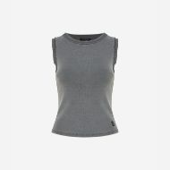 Снимка на DIRTY LAUNDRY ДАМСКИ ТОП CURVED HEM RIB TANK TOP VINTAGE GREY 1