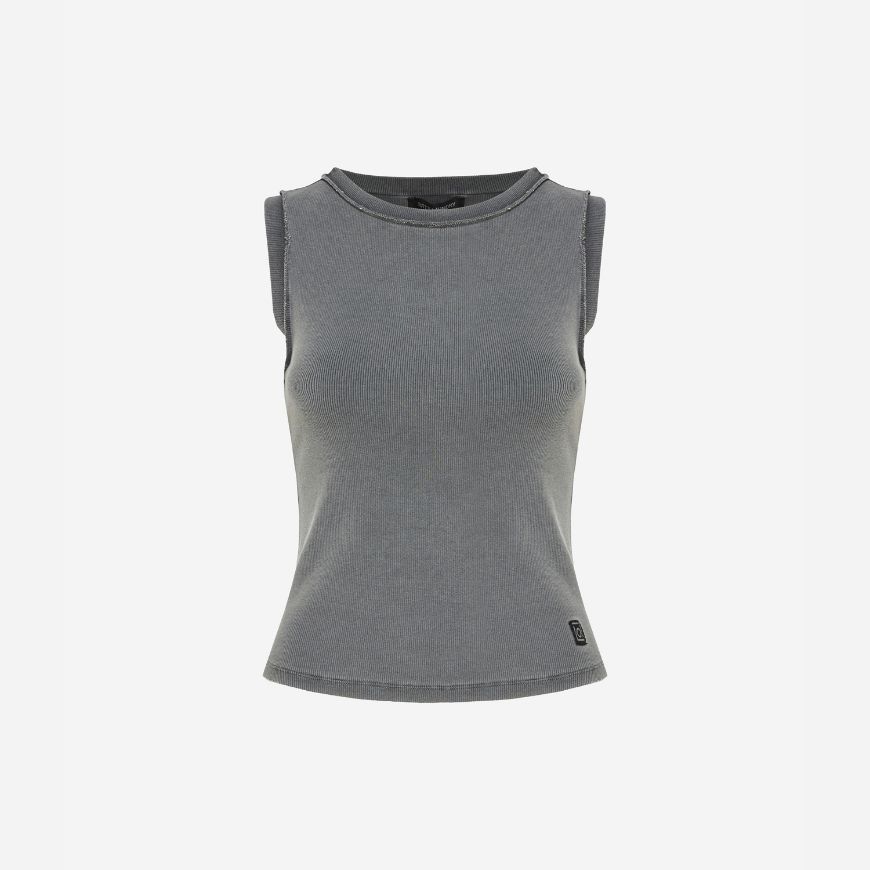 Снимка на DIRTY LAUNDRY ДАМСКИ ТОП CURVED HEM RIB TANK TOP VINTAGE GREY