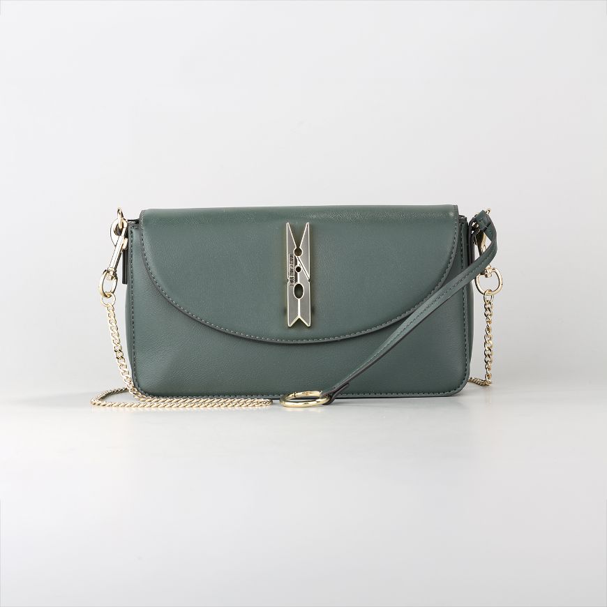 Picture of LOVE MOSCHINO WOMEN'S SMART DAILY BAG PINNED LOVE GREEN