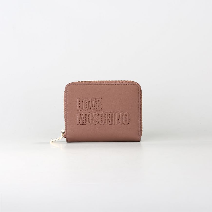 Picture of LOVE MOSCHINO WOMEN'S SMALL WALLET SIGNATURE LOVE TAN