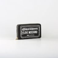 Picture of LOVE MOSCHINO WOMEN'S ZIP AROUND WALLET SIGNATURE LOVE PRINT BLACK 2