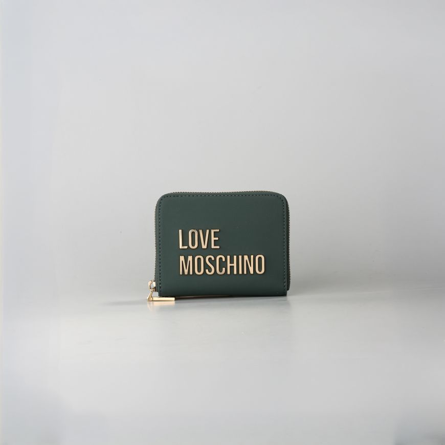 Picture of LOVE MOSCHINO WOMEN'S MEDIUM ZIP AROUND WALLET BOLD LOVE GREEN