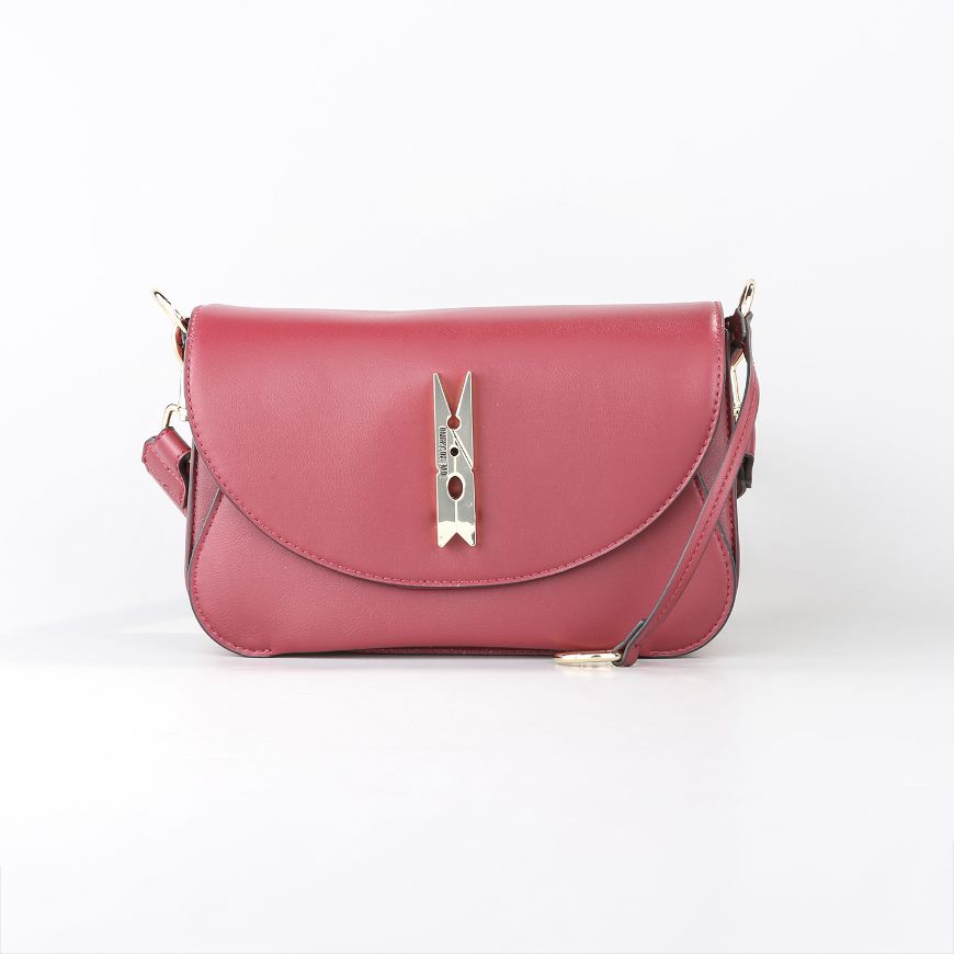 Picture of LOVE MOSCHINO WOMEN'S SHOULDER BAG PINNED LOVE WINE