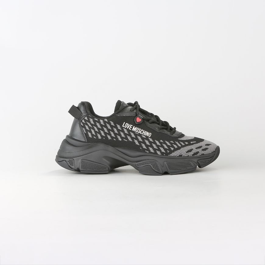 Снимка на LOVE MOSCHINO ДАМСКИ СПОРТНИ ОБУВКИ STARDUST MESH BLACK