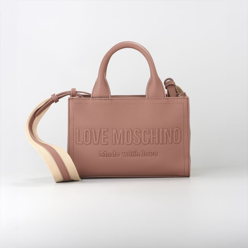 Picture of LOVE MOSCHINO WOMEN'S SHOPPING BAG SIGNATURE LOVE TAN