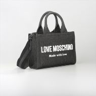 Picture of LOVE MOSCHINO WOMEN'S SHOPPING BAG SIGNATURE LOVE DENIM BLACK 2