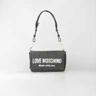 Picture of LOVE MOSCHINO WOMEN'S SHOULDER BAG SIGNATURE LOVE DENIM BLACK 1