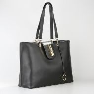 Picture of LOVE MOSCHINO WOMEN'S SHOPPING BAG PINNED LOVE BLACK 2