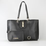 Picture of LOVE MOSCHINO WOMEN'S SHOPPING BAG PINNED LOVE BLACK 3