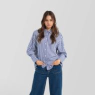 Picture of GAS WOMEN'S KENDRA SHIRT ST07 WHITE/BLUE 1