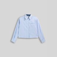 Picture of GAS WOMEN'S NAMI SHIRT ST79 LIGHT AZURE/WH 1