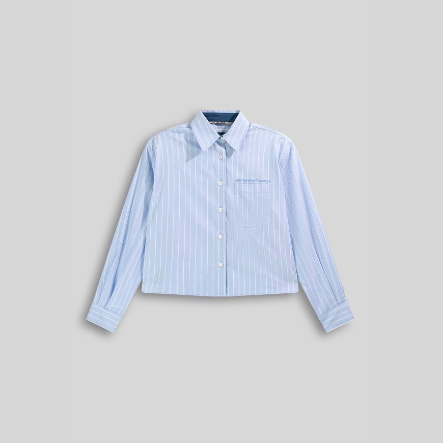 Picture of GAS WOMEN'S NAMI SHIRT ST79 LIGHT AZURE/WH