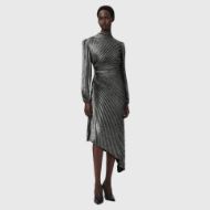 Picture of ALLSAINTS WOMEN'S MILENA DRESS PLATINUM SILVER 1