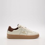 Picture of REPLAY MEN'S PLAYME ACTION LEATHER SNEAKERS WHITE/TAN 1