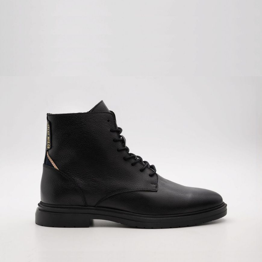 Picture of REPLAY MEN'S WARKER ANKLE BOOTS BLACK