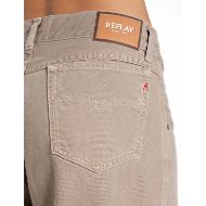 Снимка на REPLAY ДАМСКИ ДЕНИМ HALLEBE BARREL-FIT RECYCLED BULL DENIM JEANS SAVANNAH TAN 8