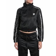 Снимка на REPLAY ДАМСКИ СУИТШЪРТ CROPPED POLY/COTTON SHINY ZIPPED SWEATSHIRT BLACK 1